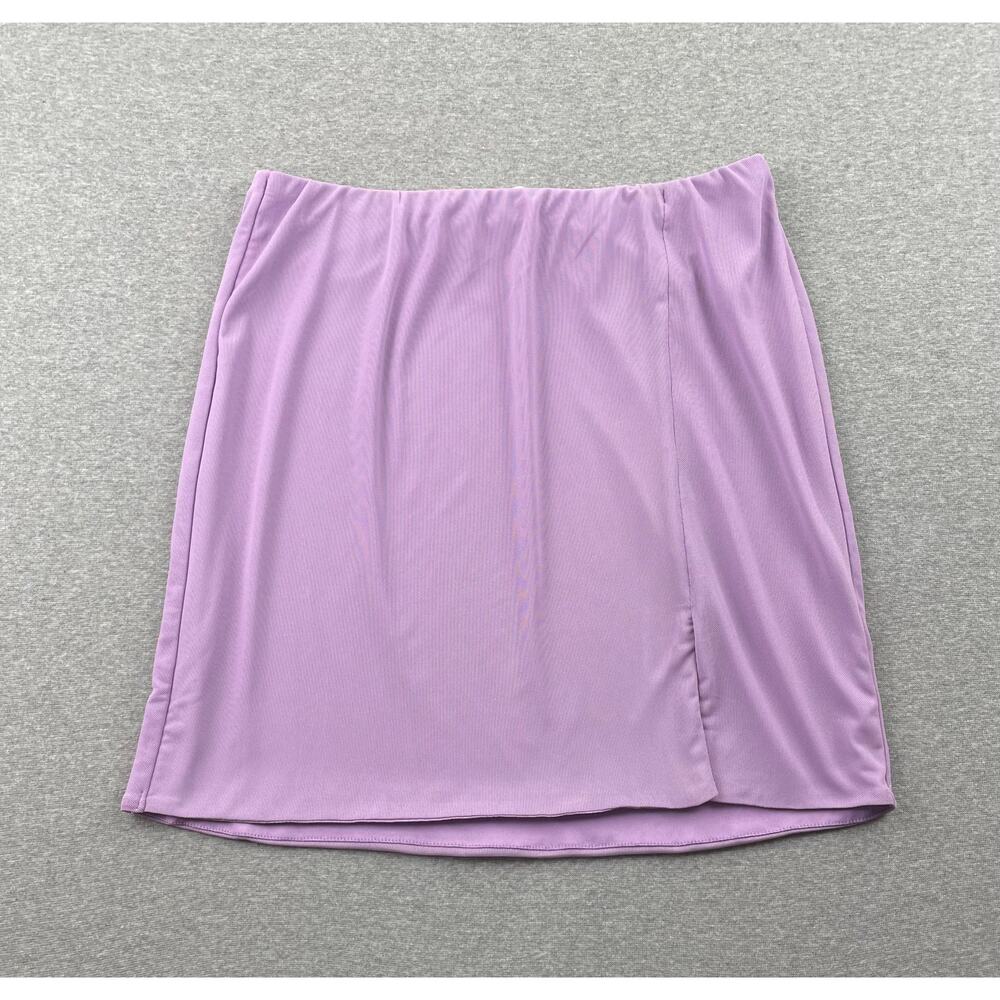 AFRM Skirt Size M Purple Mesh Mini Stretchy Pull On Preppy Summer Beach Party